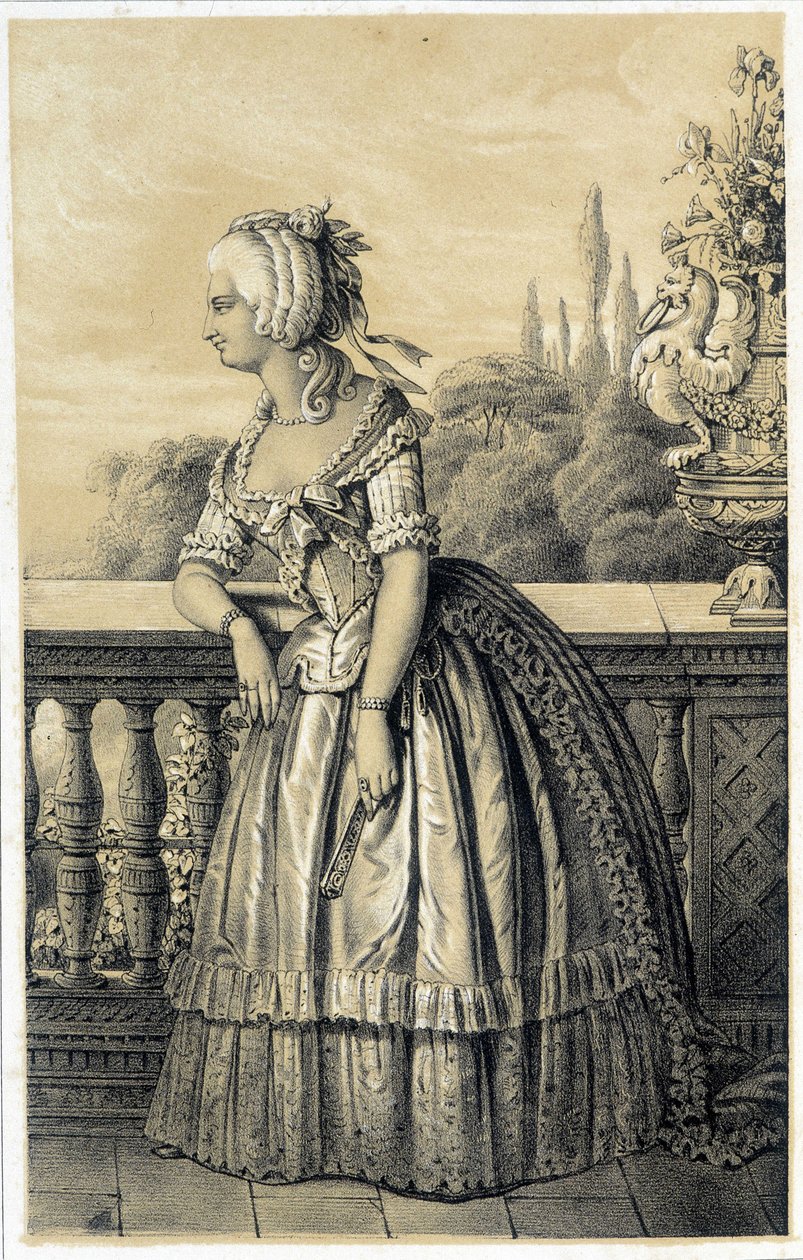 Marie Therese de Savoie Carignan (1749-1792), Prinzessin von Lamballe - in „Galerie historique de la Revolution Française“ von Albert Maurin, Paris 1843 von French School