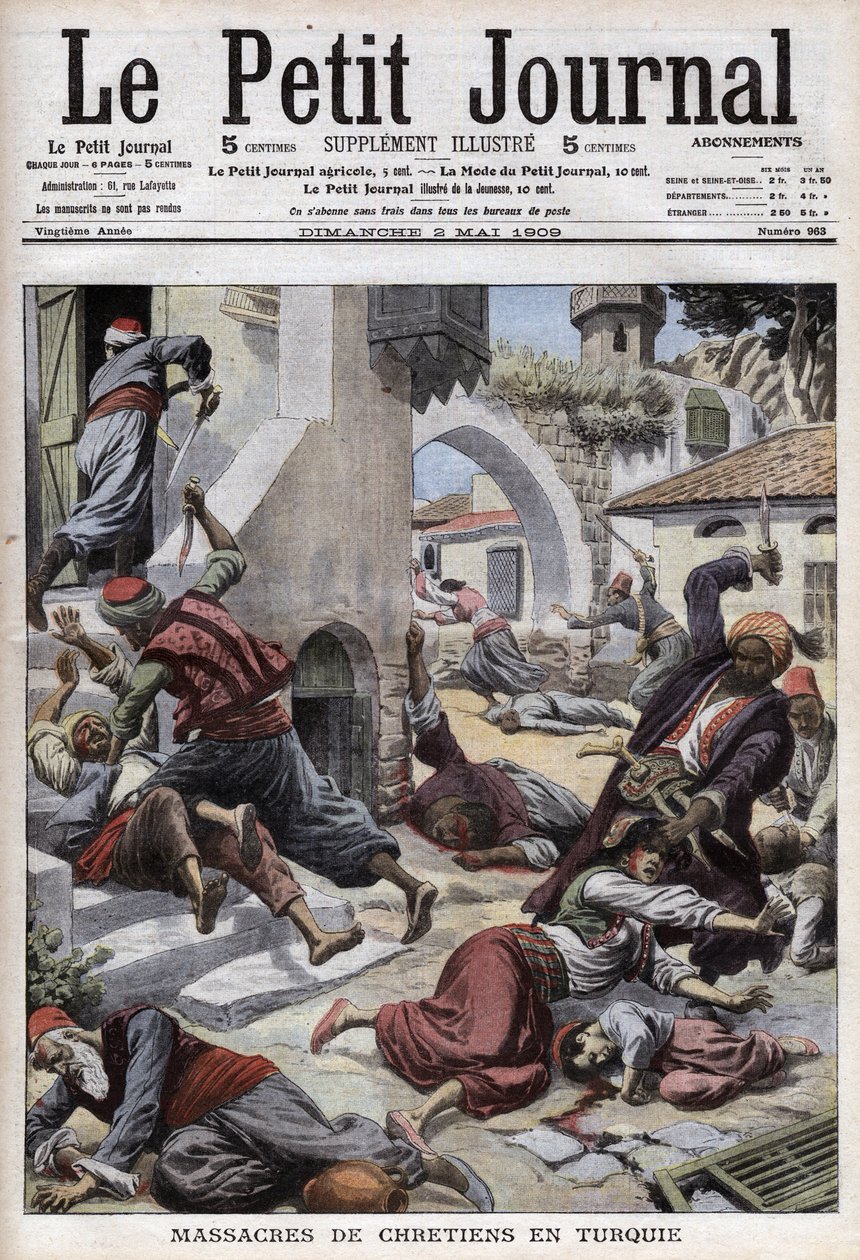 Massaker an Christen in der Türkei: Massaker an 30.000 Armeniern in der Stadt Adana (Kilikien) (1. April) von French School