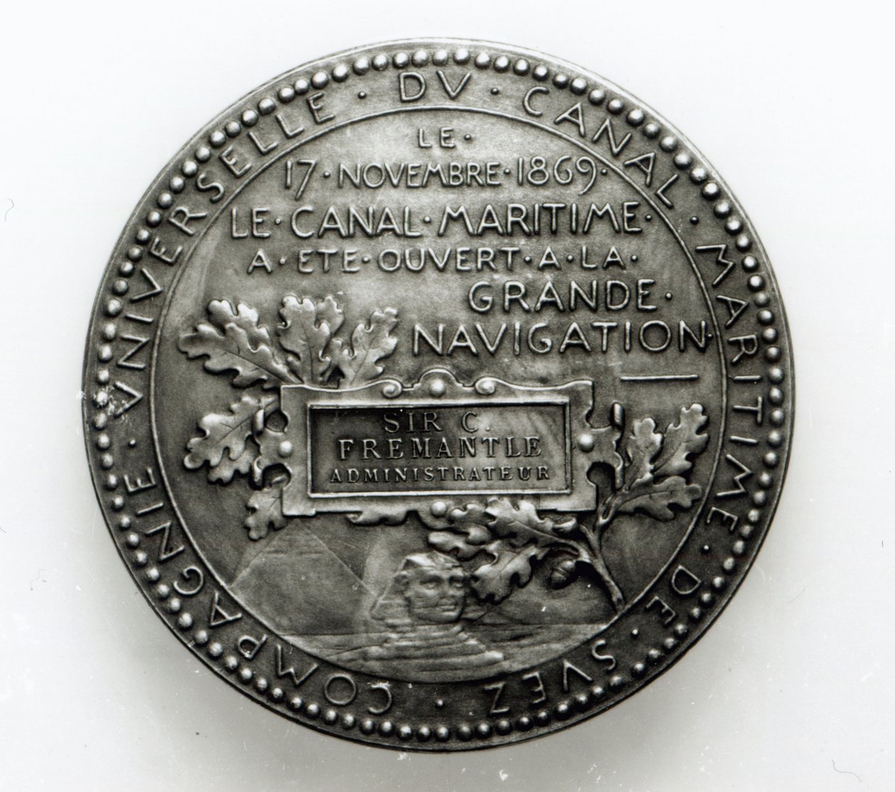 Medaille zur Eröffnung des Suezkanals am 17. November 1869 (Metall) von French School