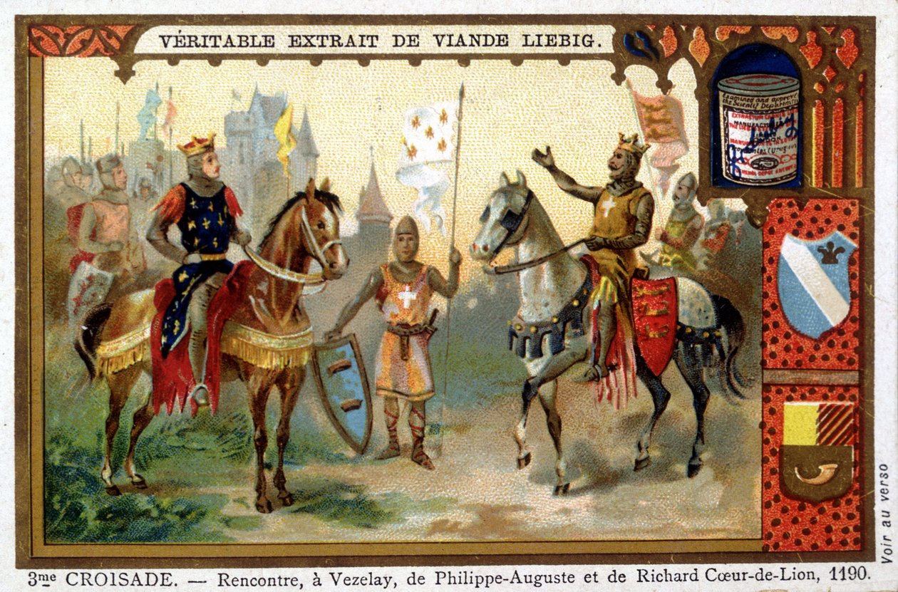 Treffen in Vézelay von Philipp August und Richard Löwenherz von French School