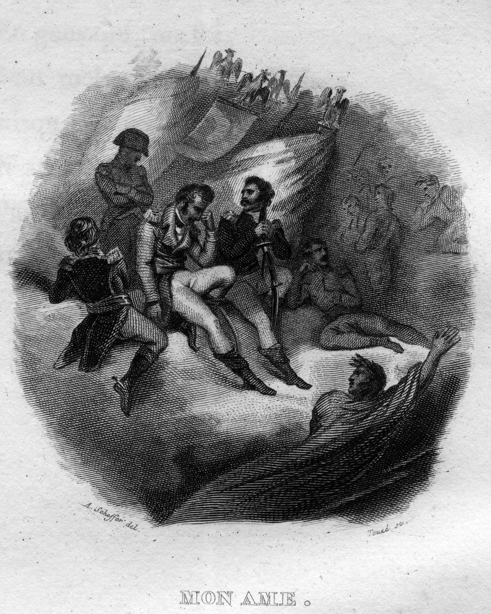 Mon soul Chanson de Beranger in „Oeuvres complètes“ (1834) von Pierre Jean de Beranger (1780-1857), französischer Dichter und Liedermacher von French School