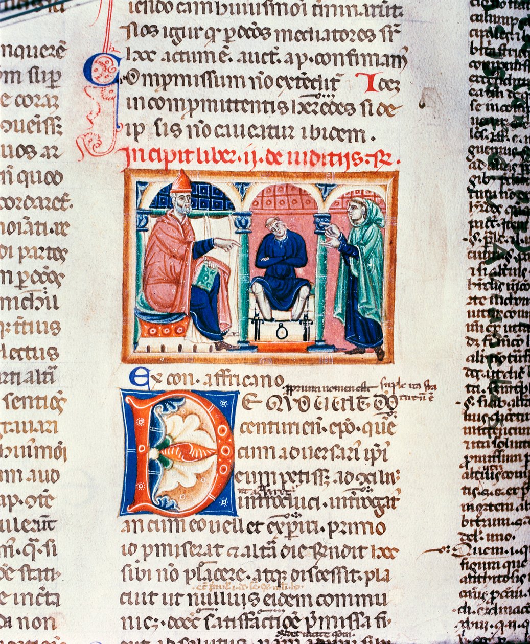 Ms 150 f.61v Ein Urteil, aus den Dekreten von St. Gregor IX. von French School