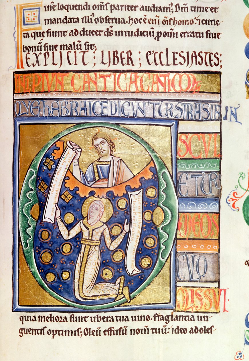 Ms 1 fol.235 Das Buch Kohelet, aus der Souvigny-Bibel von French School