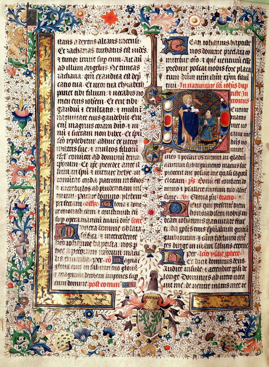 Ms 626 fol.174v St. Johannes der Täufer, aus dem Missale von Jean de Lannoy von French School