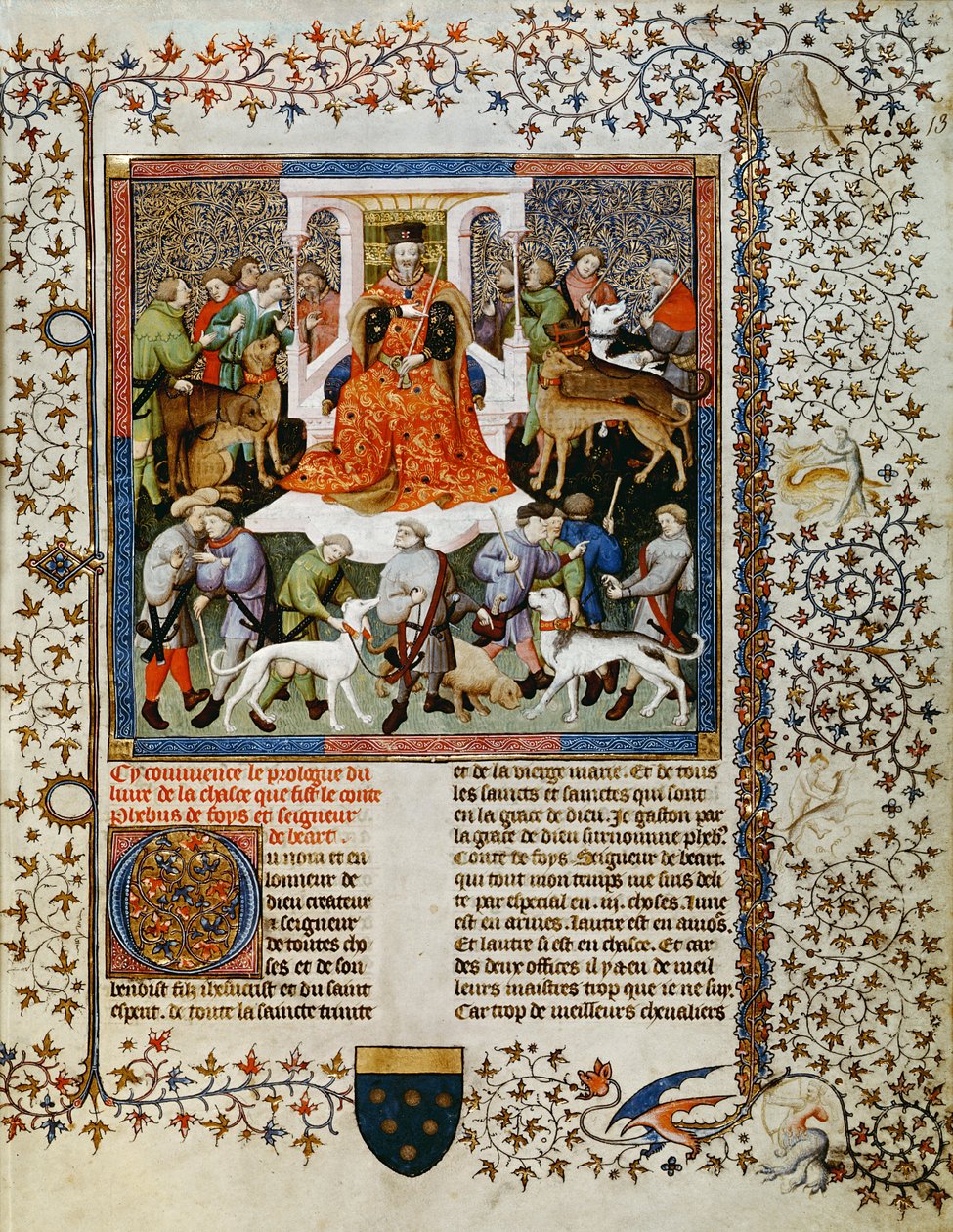 Vorbereitung auf die Jagd, aus dem Livre de la Chasse von Gaston Phebus de Foix (1331-91) von French School