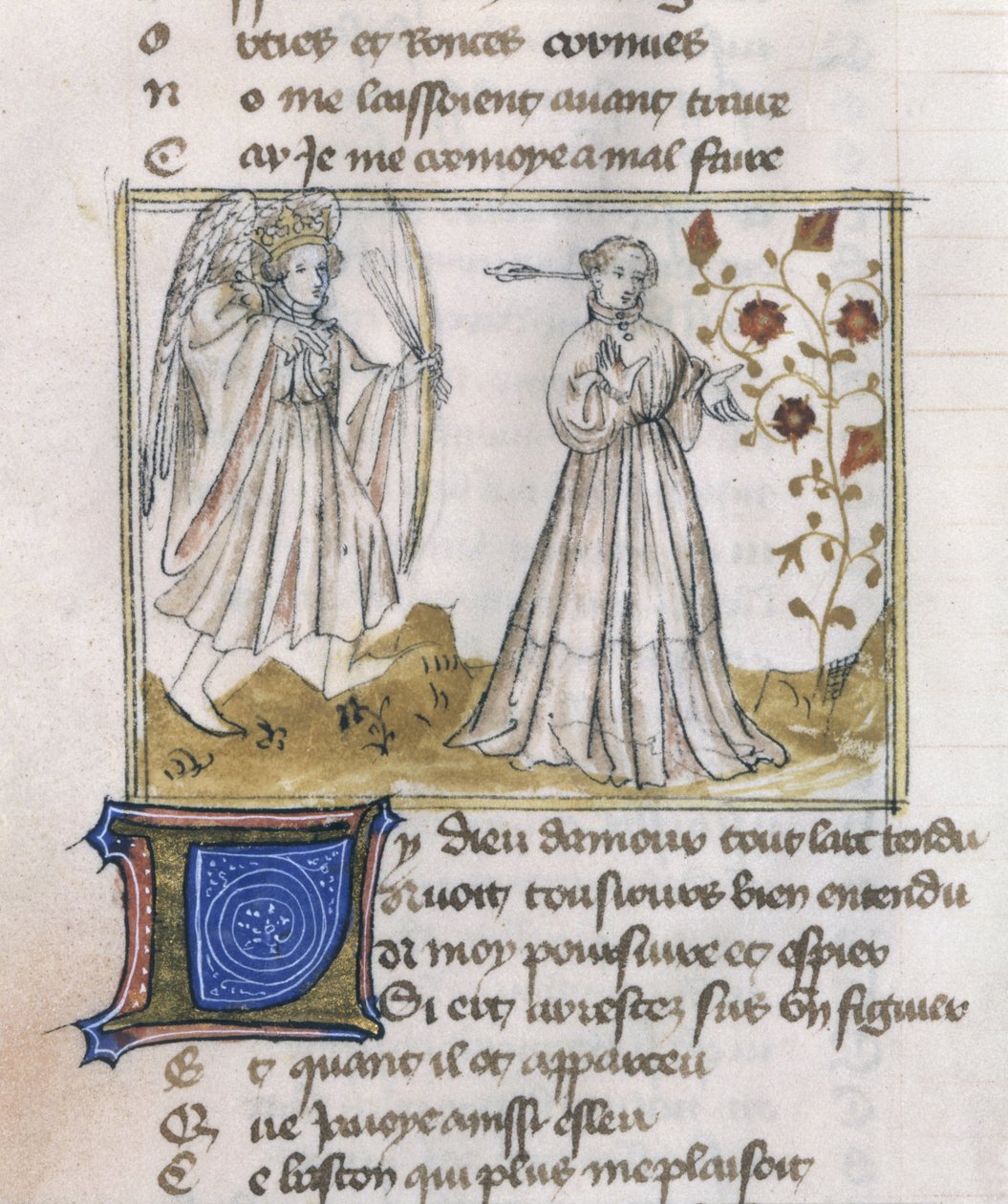 Ms Fr 805 fol.13v Illustration aus Le Roman de la Rose von French School