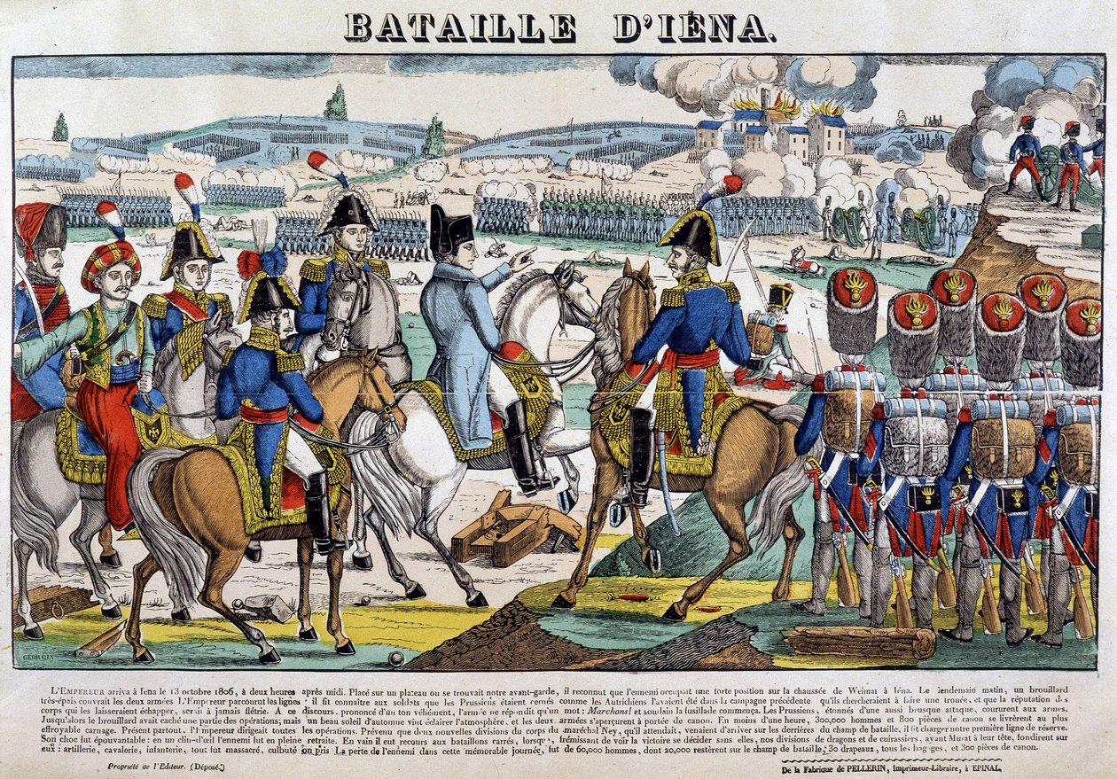 Napoleon in der Schlacht bei Jena (13.10.1806) - Bild von Epinal von French School