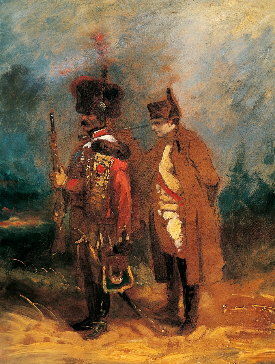 Napoleon während der Verteidigung Frankreichs 1814 von French School