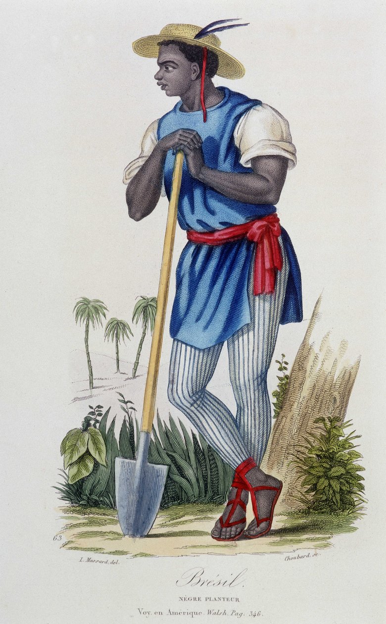 Neger Pflanzer von Brasilien - aus „Bibliotheque Universelle des Voyages“ von Albert-Montémont, ed. Armand-Aubrée, Paris von French School