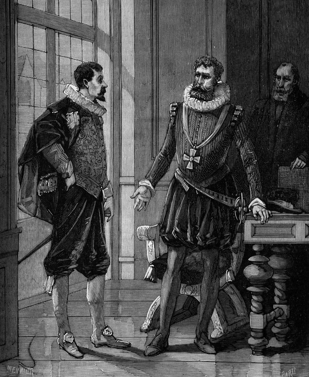 Olivier De Serres (1539 - 1619) französischer Agronom mit Heinrich IV., König von Frankreich (1553-1610). von French School