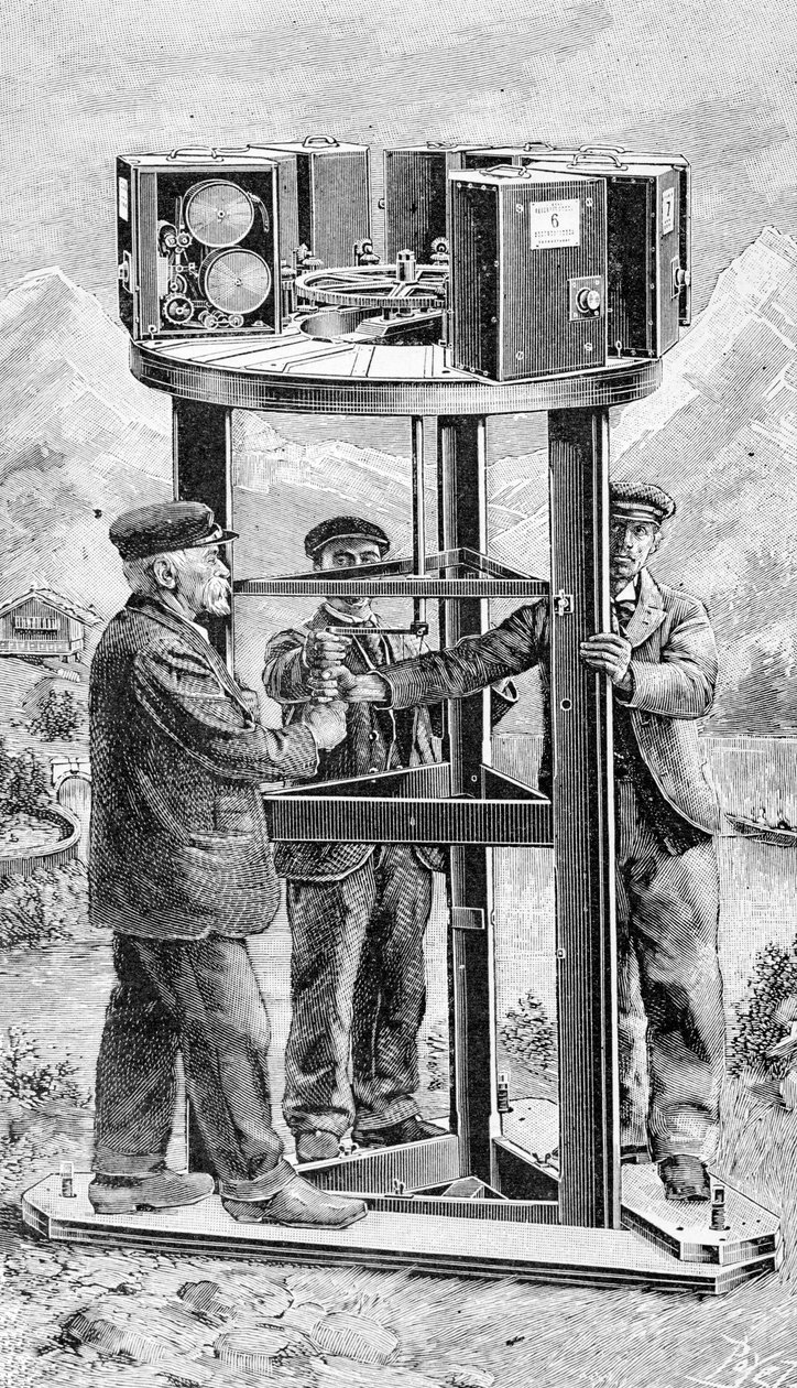 Panoramisches Cinéorama, 1896 von French School