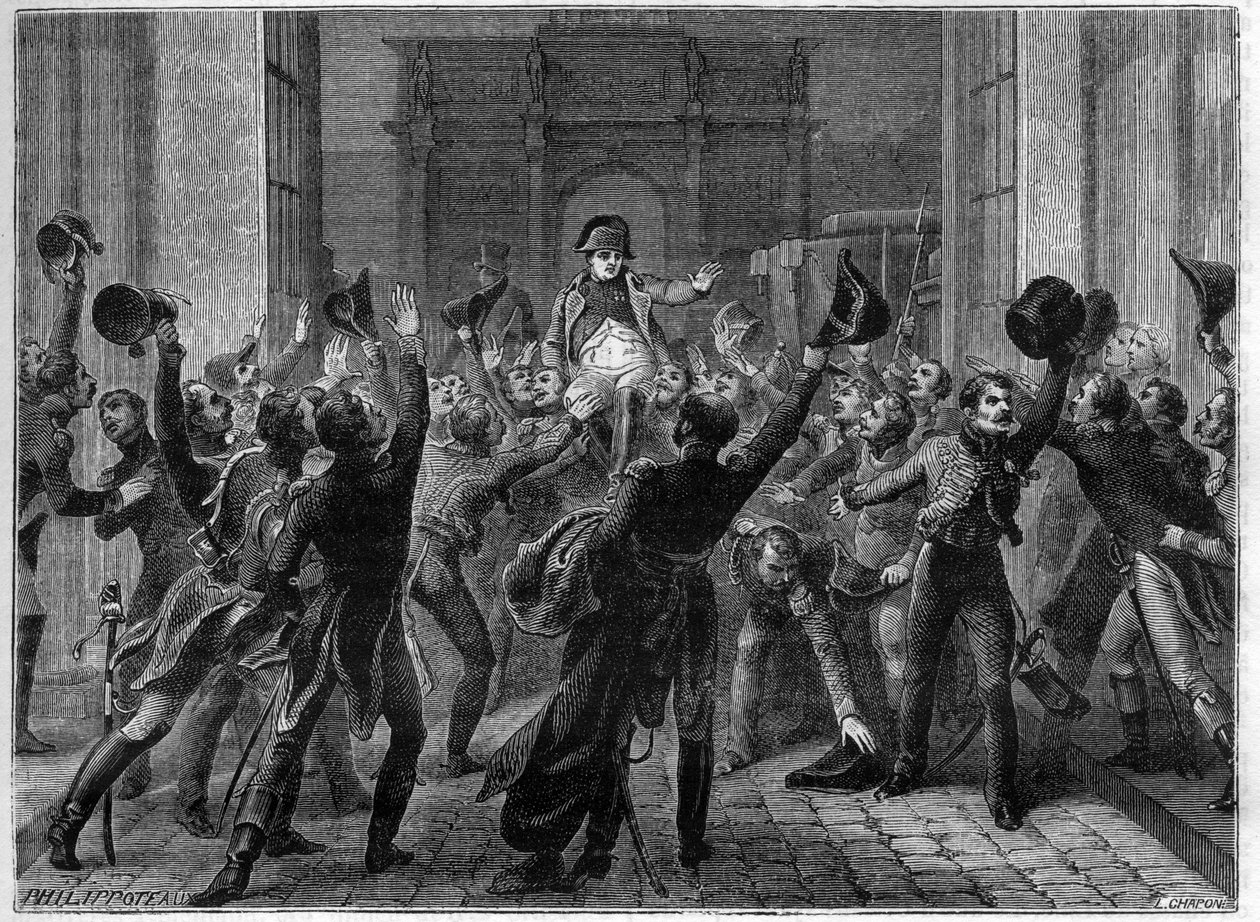 Paris, 20. März 1815 - Napoleon I. kehrt in die Tuilerien zurück - Die Hundert Tage (100 Tage) Rückkehr Napoleons in die Tuilerien, am 20. März 1815 - in „Histoire de l