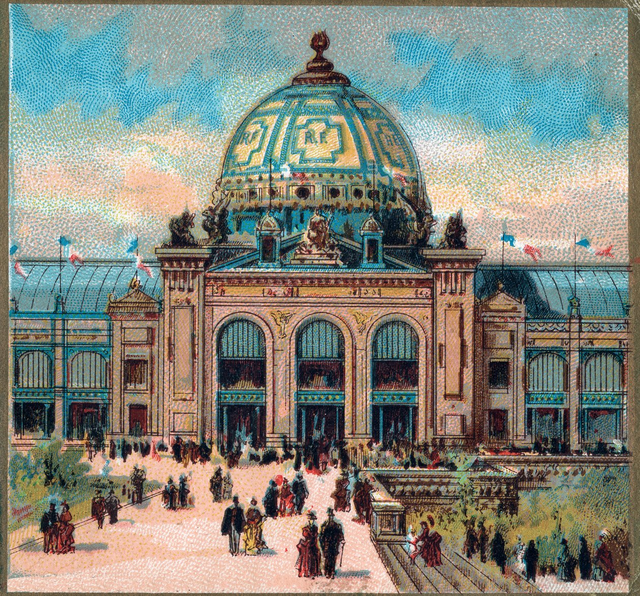 Paris. Weltausstellung 1889: Blick auf den Palais des Beaux-Arts von French School