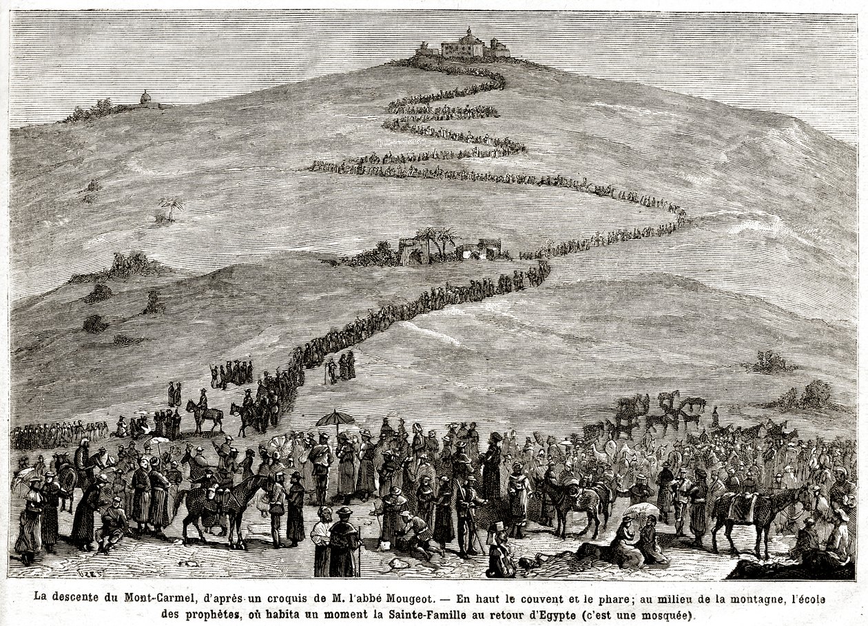 Bußwallfahrt zu den heiligen Stätten vom 25. April bis 8. Juni 1882 (Gravur) von French School