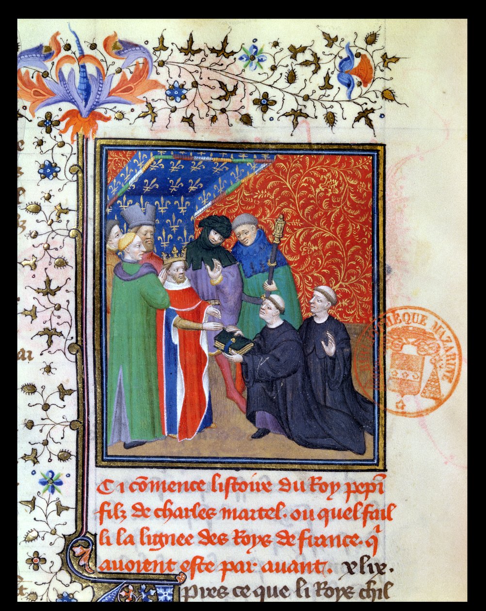 Pippin der Kurze (ca.715-68), König der Franken von French School