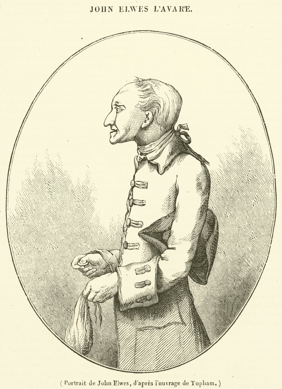 Porträt von John Elwes (Gravur) von French School