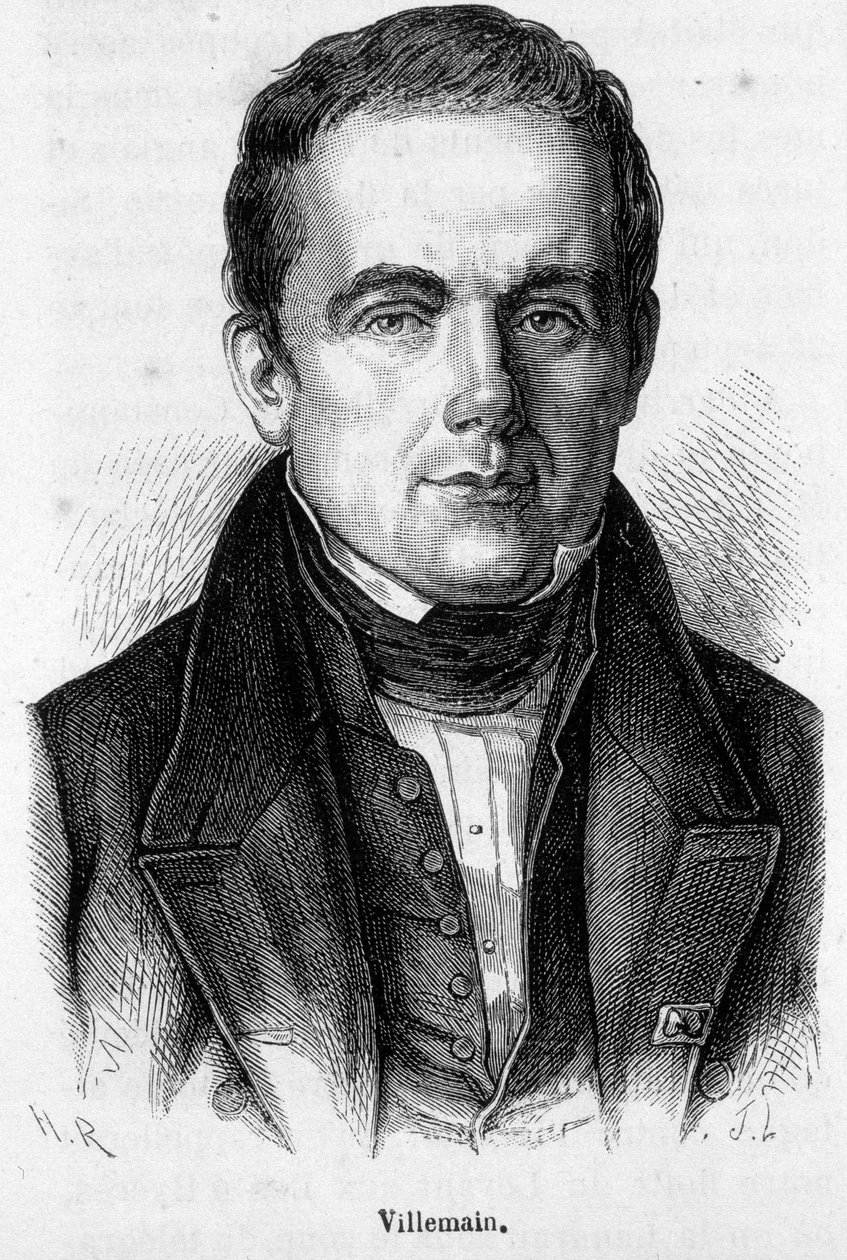 Porträt von Abel Francois Villemain, französischer Professor und Politiker (1790-1867) von French School