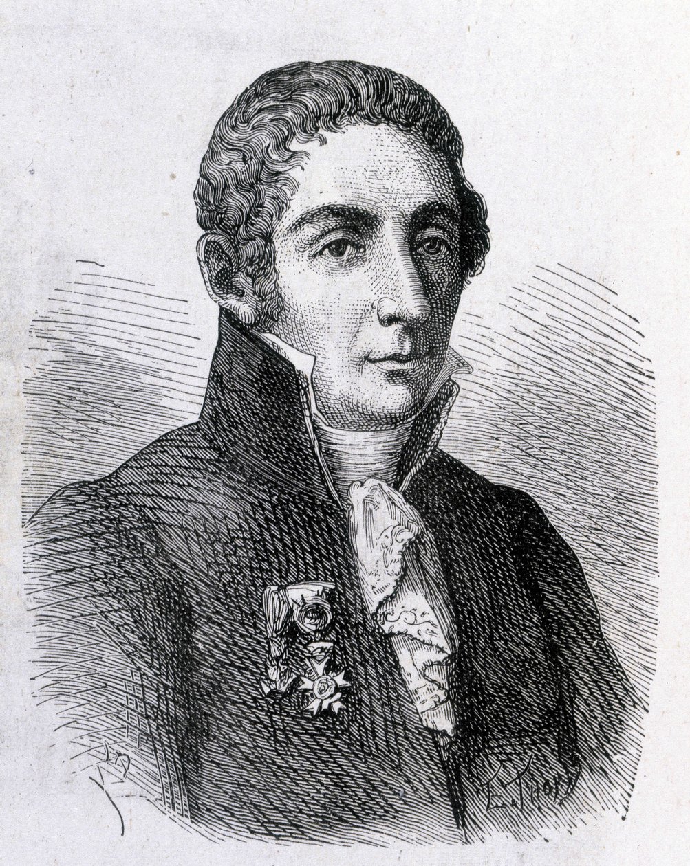 Porträt von Alessandro (Alexandre) Volta (1745 - 1827) - in „Album der Wissenschaft; berühmte Gelehrte; Große Entdeckungen“ 1896 von French School