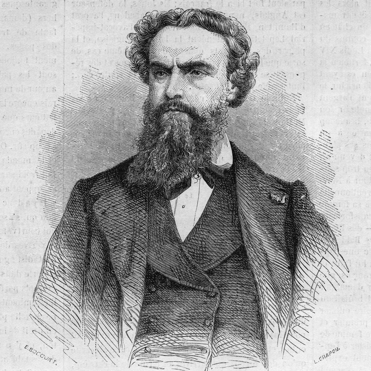 Porträt von Alexandre Cabanel (1823-1899), französischer Maler. Gravur in „Le Monde Illustré“ Nr. 338 vom 3. Oktober von French School