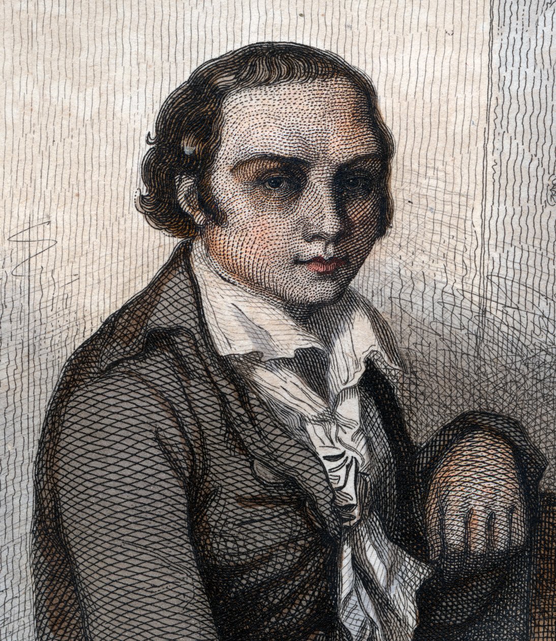Porträt von Andre Marie Chenier (1762-1794), französischer Dichter von French School