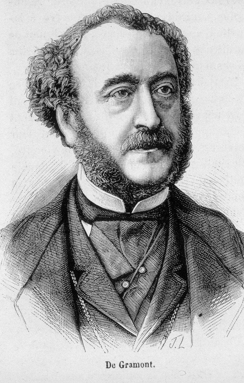 Porträt von Antoine Agenor, Herzog De Gramont, französischer Diplomat und Politiker (1819 - 1880) - in „L