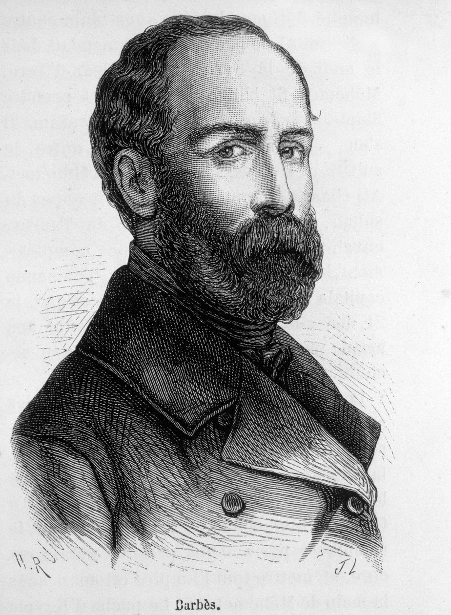 Porträt von Armand Barbes, französischer Revolutionär (1809-1870). von French School