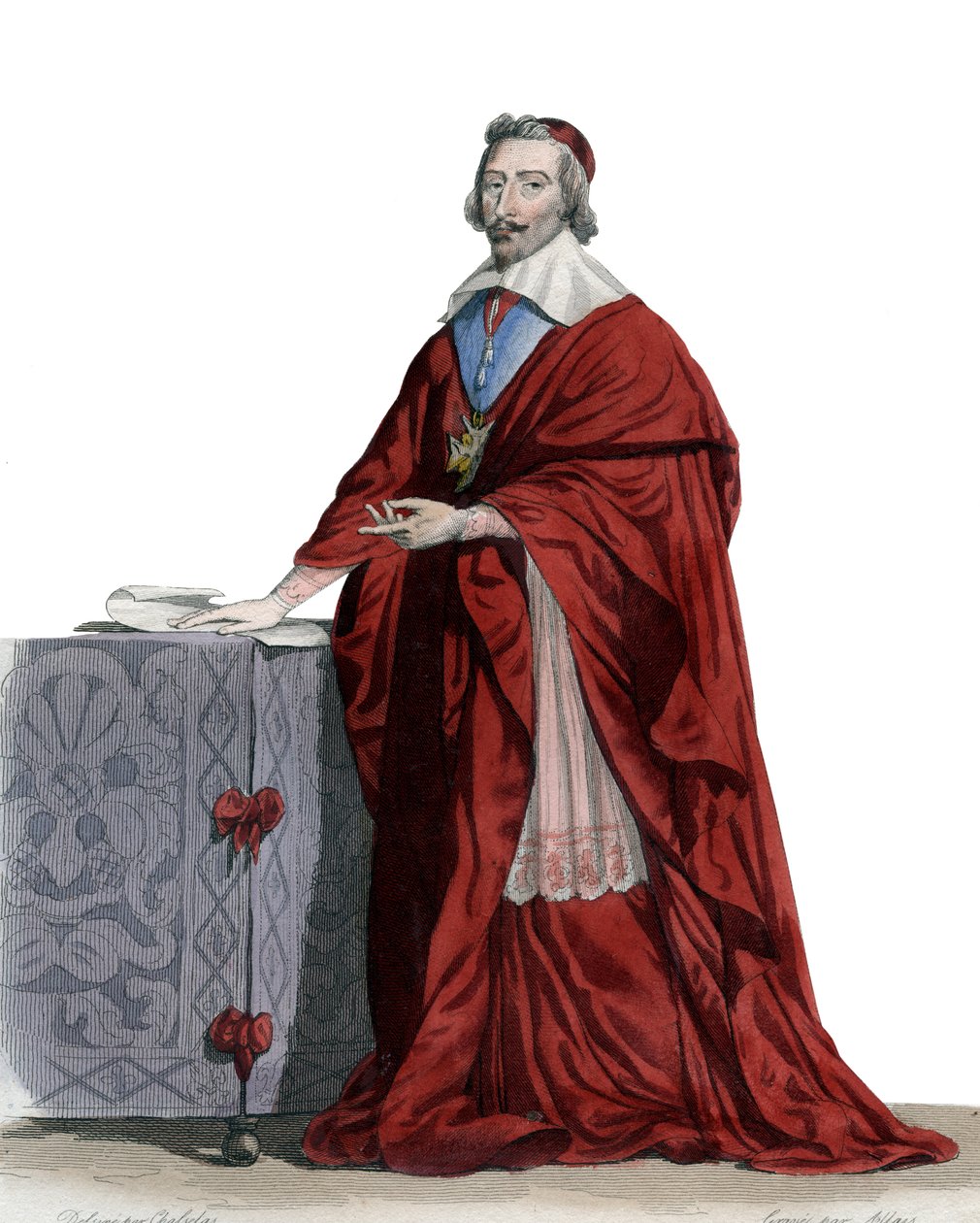 Porträt von Kardinal Richelieu (Armand Jean du Plessis) (1585-1642), französischer Geistlicher, Adliger und Staatsmann von French School