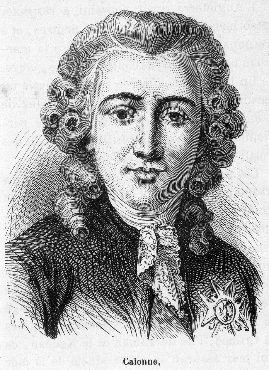 Porträt von Charles Alexandre de Calonne (1734-1802) - in „Histoire de France“ von Henri Martin von French School