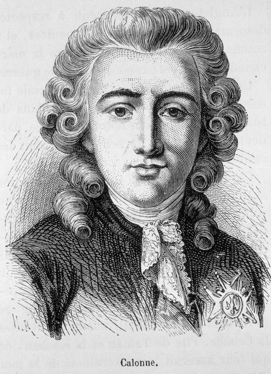 Porträt von Charles Alexandre de Calonne, französischer Politiker (1734 -1802) - in „L
