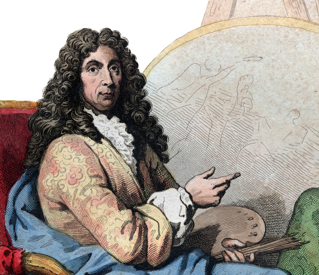 Porträt von Charles Lebrun (Le Brun) (1619-1690), französischer Maler und Kunsttheoretiker von French School