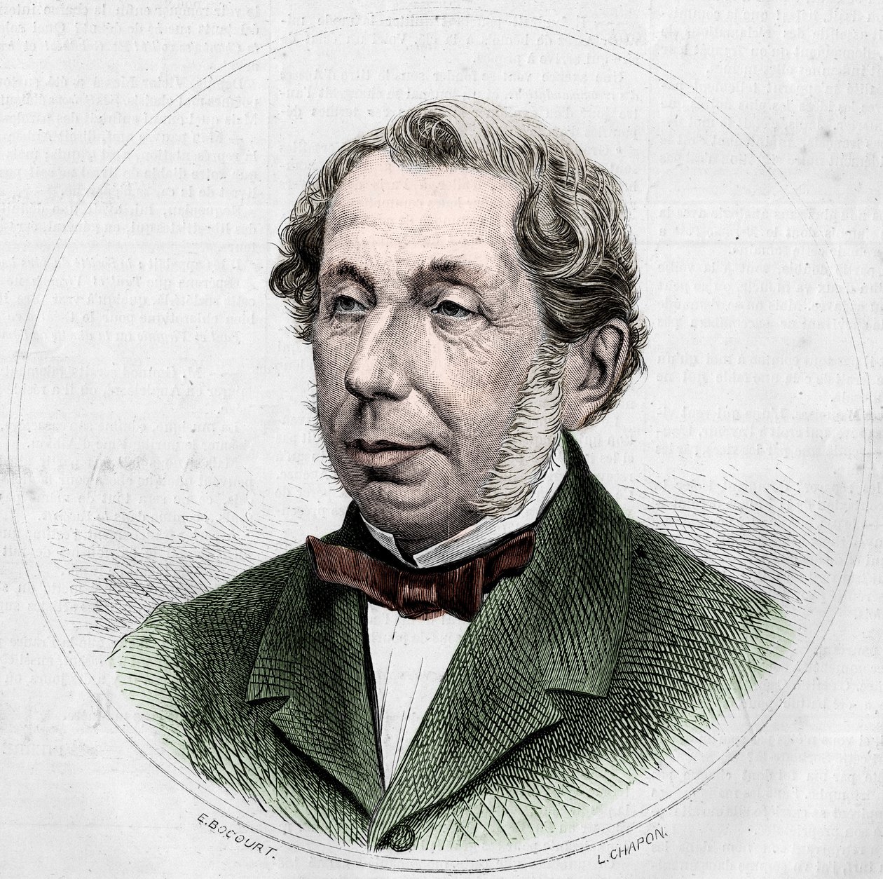 Porträt von Charles de Remusat (1797-1875), Außenminister. Gravur in „Le Monde Illustré“ Nr. 748 vom 12. August 1871 von French School