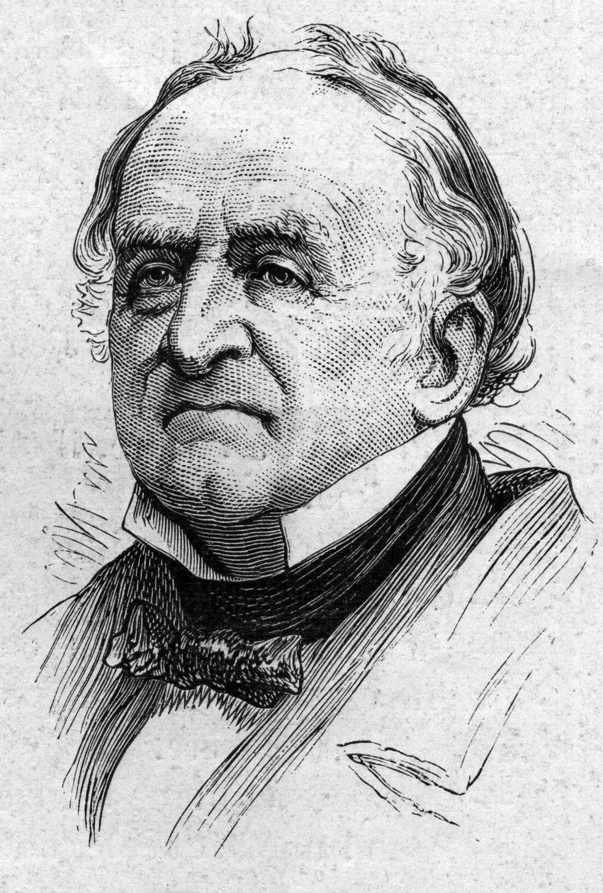 Porträt von Charles de Viel Castel (Viel-Castel) (1800-1887), französischer Diplomat und Akademiker. Gravur in „Le Monde Illustré“ Nr. 883 vom 14. März 1874 von French School