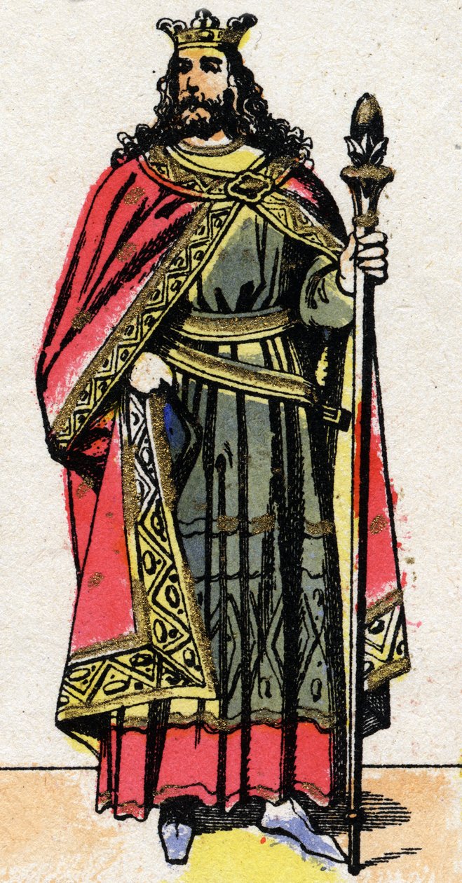 Porträt von Childebert II. (ca. 570 - 596), König von Austrasien.