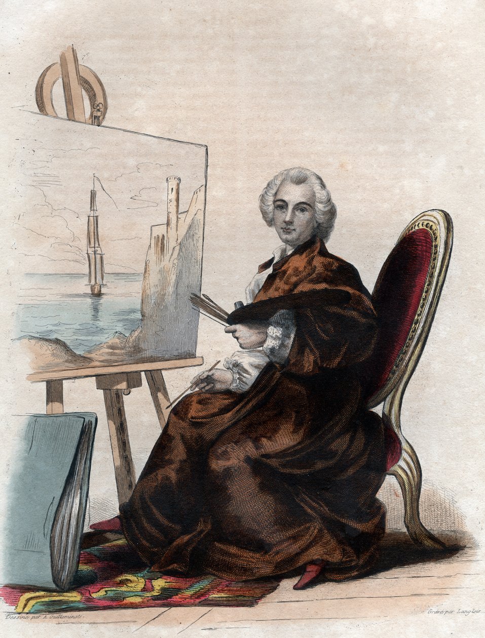 Porträt von Claude Joseph Vernet (1714-1789), französischer Maler von French School
