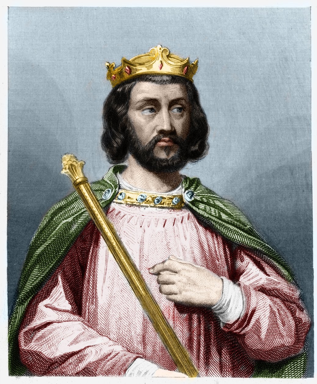 Porträt von Chlothar (Chlothaire) III (652-673), König von Neustrien ...