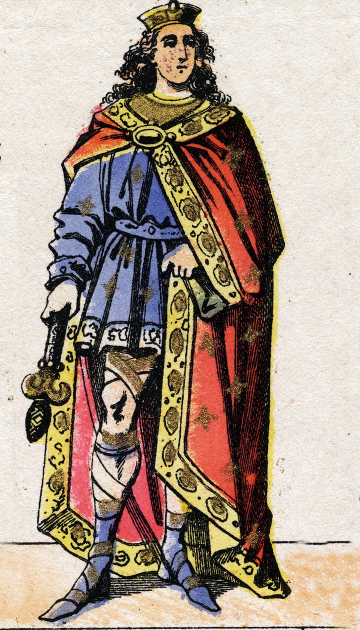 Porträt von Clovis II., König der Franken (ca. 633-657). von French School