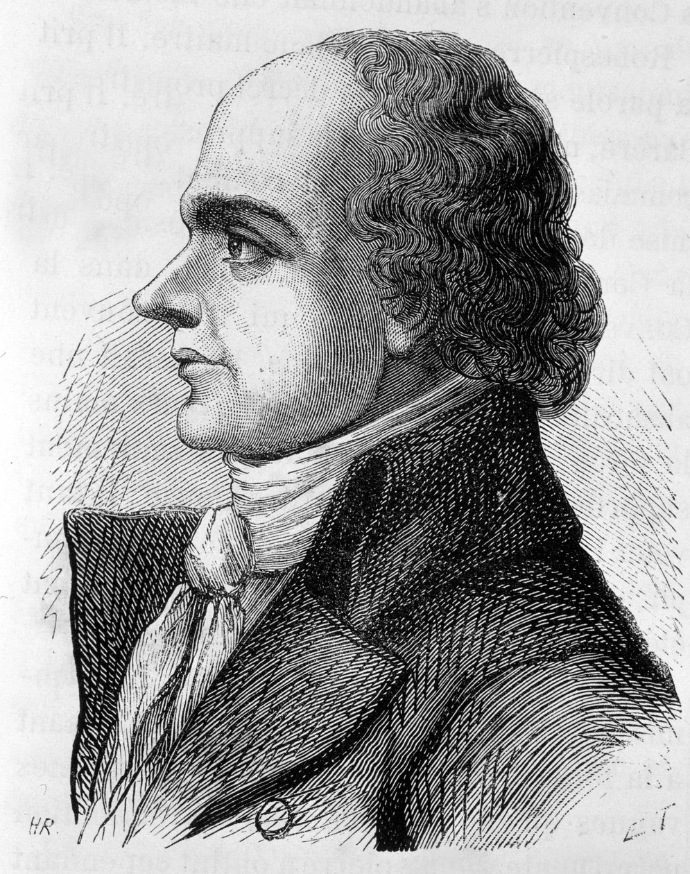 Porträt von Graf Jean Denis de Lanjuinais (1753 - 1827), französischer Politiker - in „Die Geschichte Frankreichs“ von Henri Martin von French School