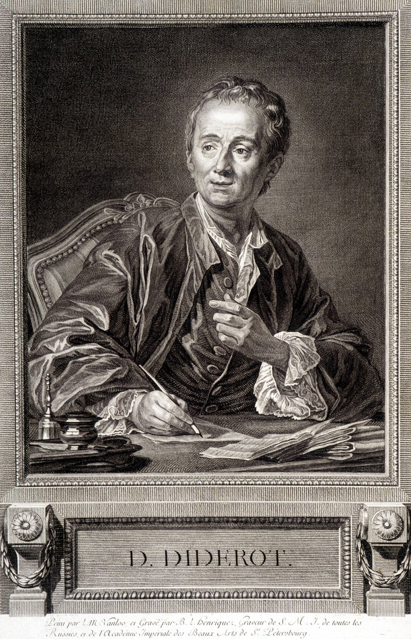 Porträt von Diderot aus der Enzyklopädie von Diderot und d