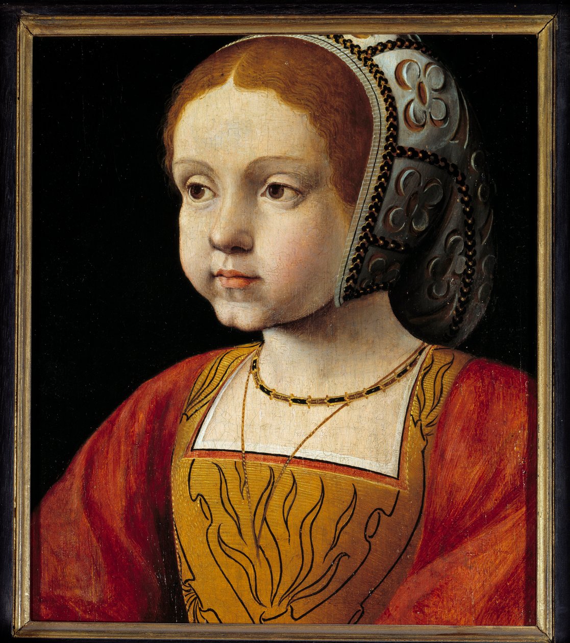 Porträt von Eleonore von Habsburg als Kind, Königin von Portugal und dann von Frankreich (1498-1558) von French School