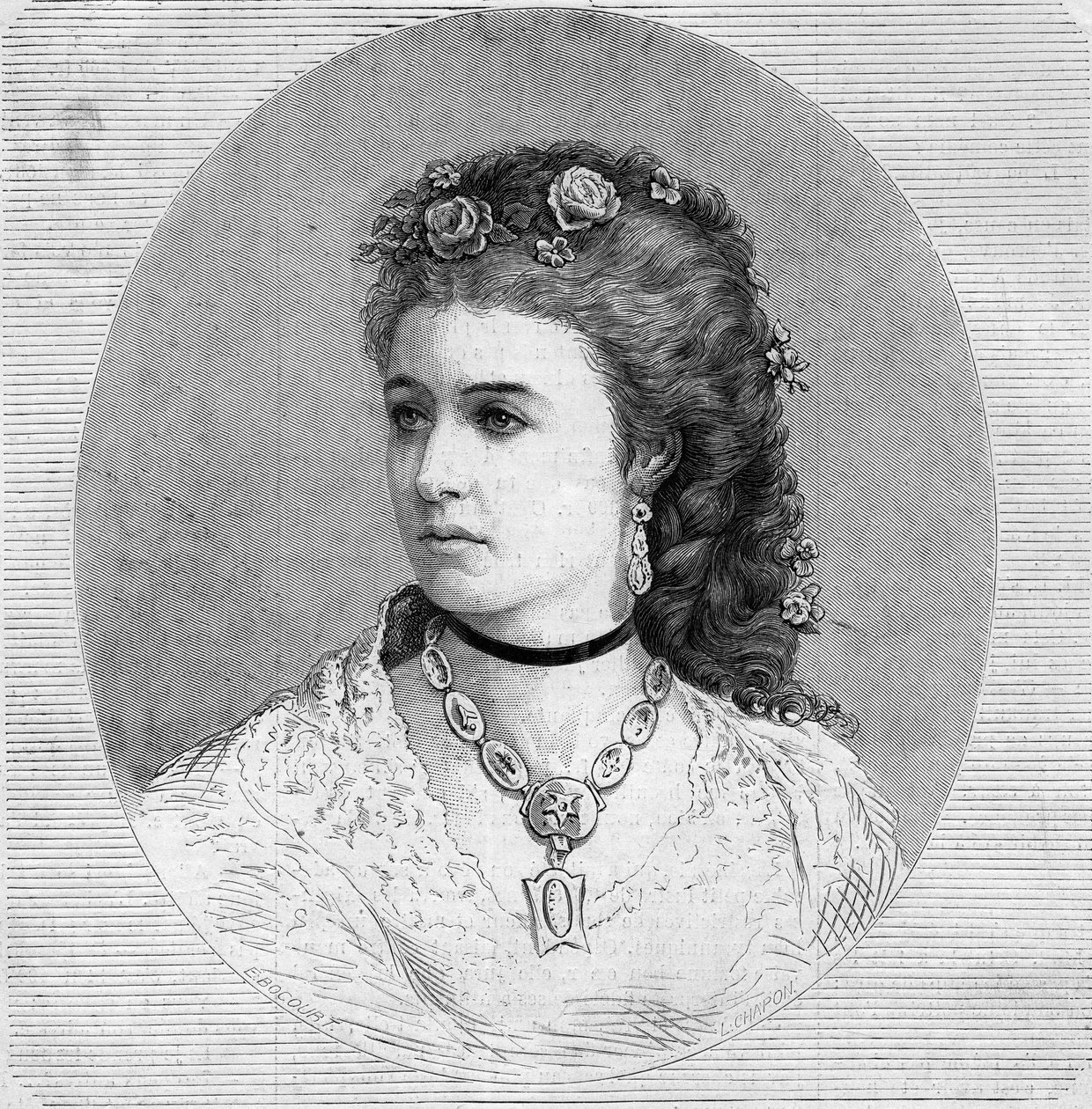 Porträt von Emma Albani (Marie Louise Emma Cécile Lajeunesse) von French School
