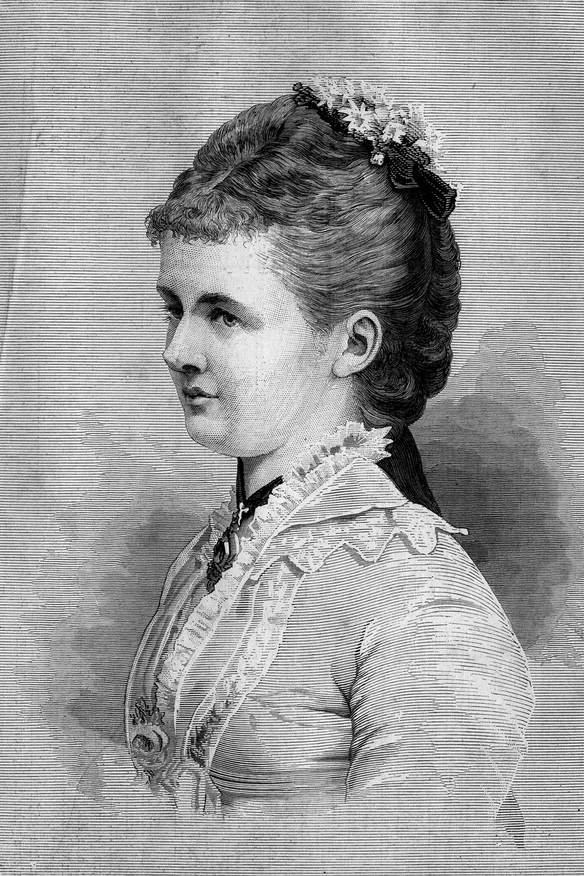 Porträt von Emma von Waldeck-Pyrmont (1858-1934), Königin der Niederlande. Gravur in „Le Monde Illustré“ Nr. 1139 vom 25. Januar von French School