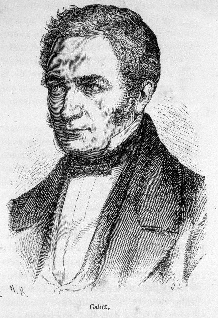 Porträt von Etienne Cabet, französischer Sozialist von French School