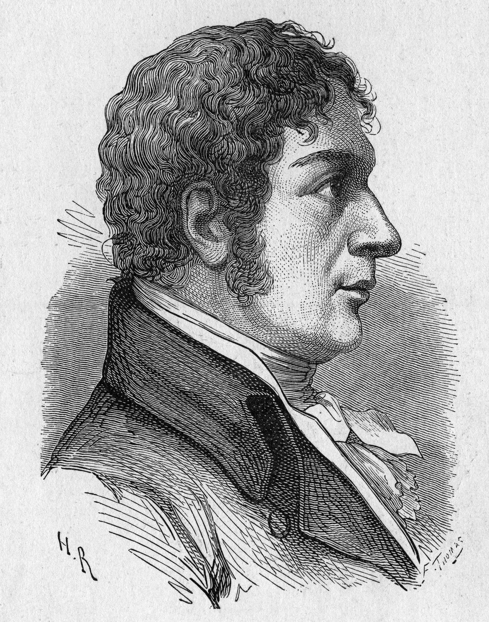 Porträt von François (Francesco) Zambeccari (1756-1812), französischer Luftfahrtpionier - im „Album der Wissenschaft; berühmte Gelehrte; Große Entdeckungen“ 1896 von French School