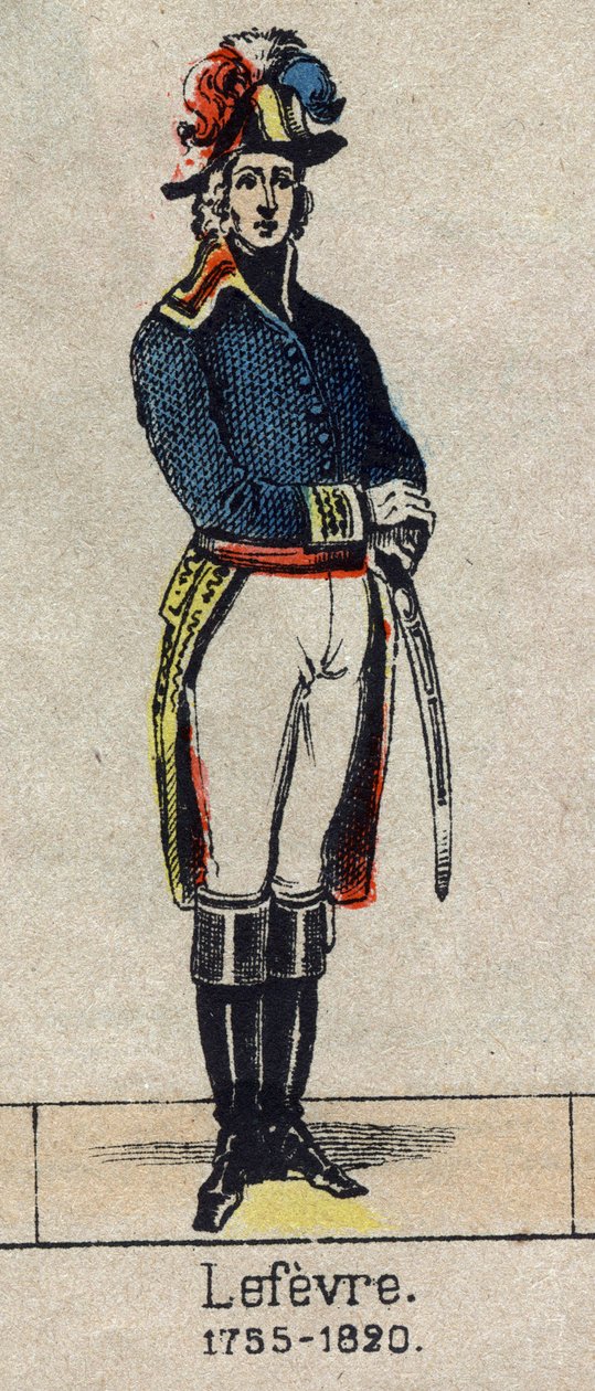 Porträt von François Joseph Lefebvre (1755-1820), Herzog von Danzig und des Empire, Pair von Frankreich, dann Baron und Pair von Frankreich, Marschall des Empire. Bild von Epinal aus dem späten 19. Jahrhundert von French School