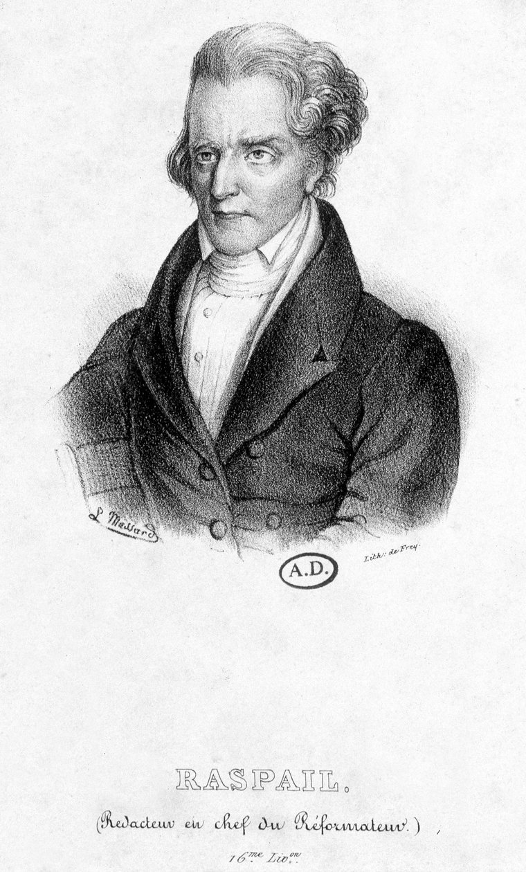 Porträt von François Vincent Raspail (1794 - 1878): Chefredakteur des Reformers von French School