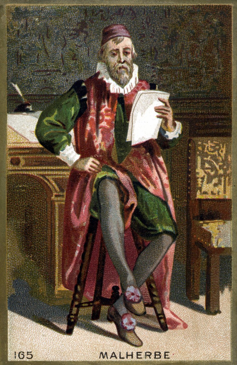 Porträt von François de Malherbe (1555-1628). Chromolithografie des 19. Jahrhunderts von French School