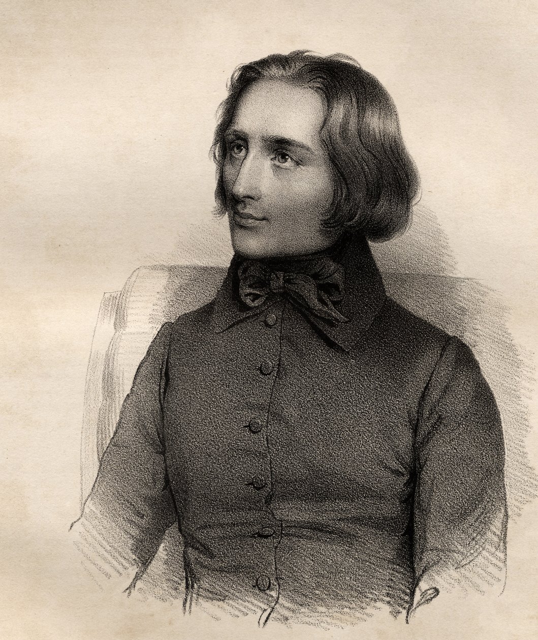 Porträt von Franz Liszt (1811-86), ungarischer Klaviervirtuose und Komponist von French School
