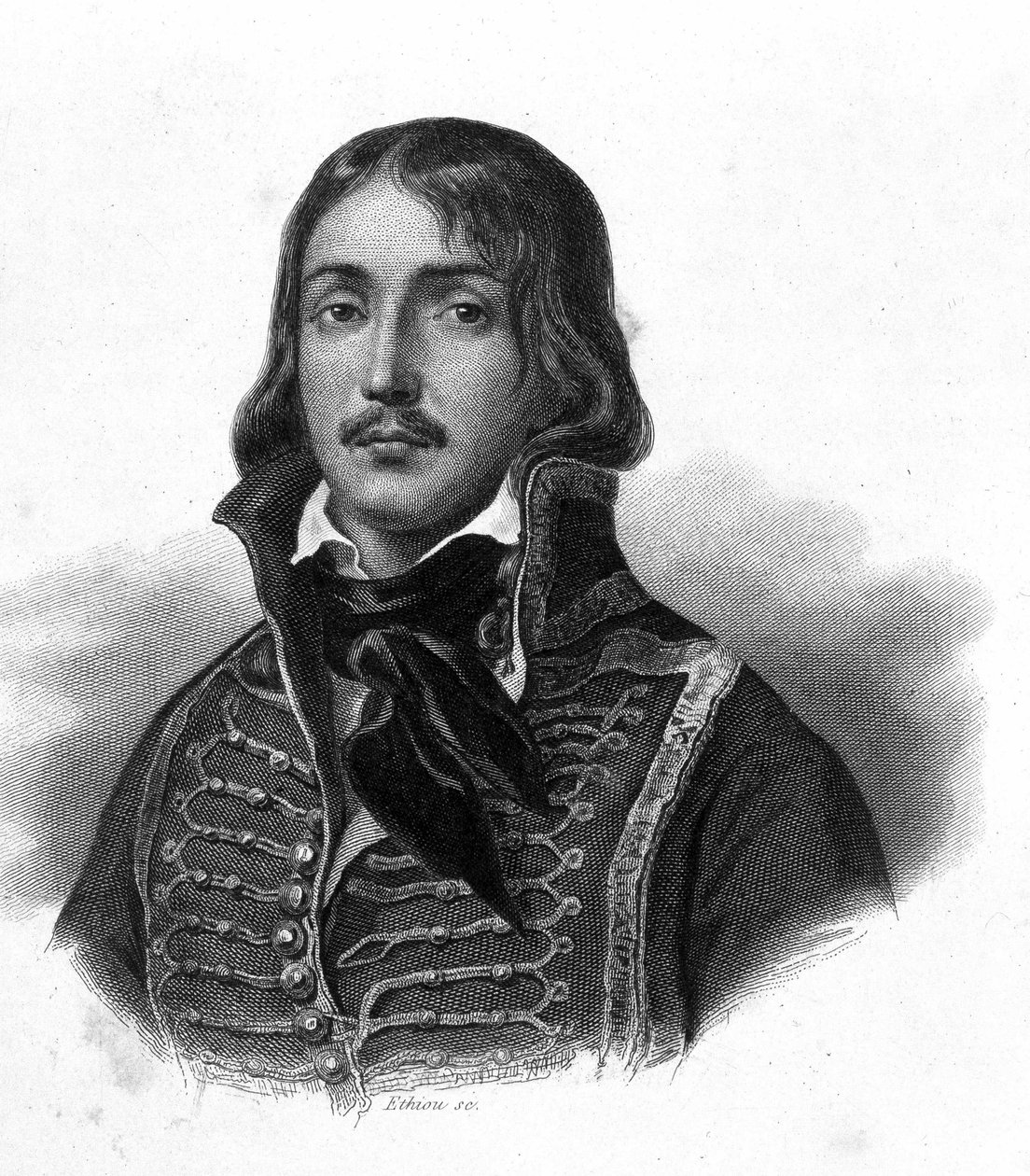 Porträt von General Francois Severin Marceau Desgraviers, genannt Francois (1769 - 1796) - in „Revolution francaise“ von Thiers von French School