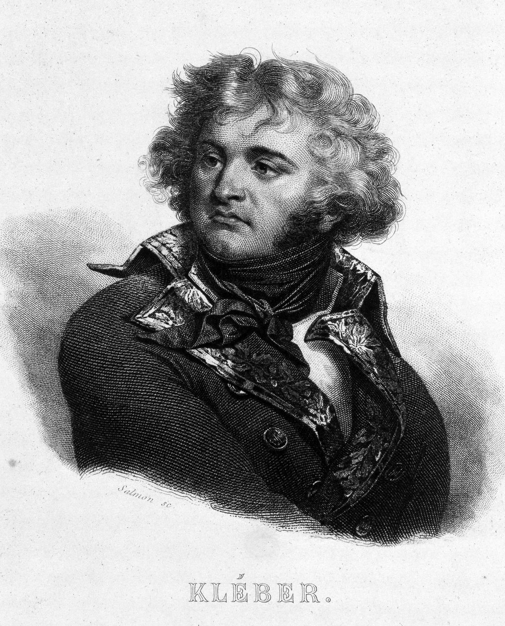 Porträt von General Jean Baptiste Kléber (1753 - 1800) - in „Revolution francaise“ von Thiers von French School