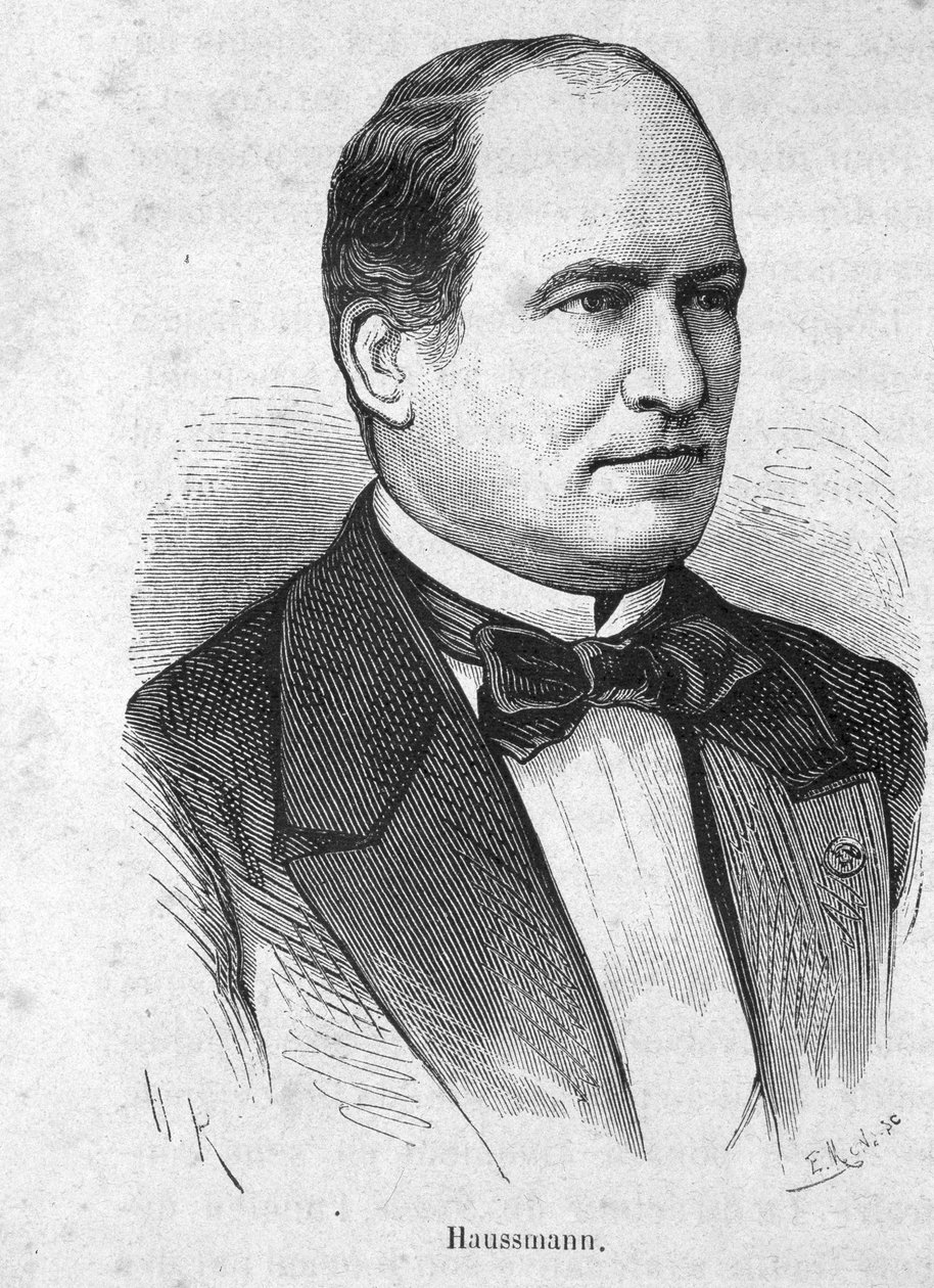 Porträt von Haussmann (1809 - 1891) französischer Politiker - in „Die Geschichte Frankreichs“ von Henri Martin von French School